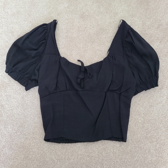 Love Tree Black Cropped Top Size Small - Picture 5 of 5